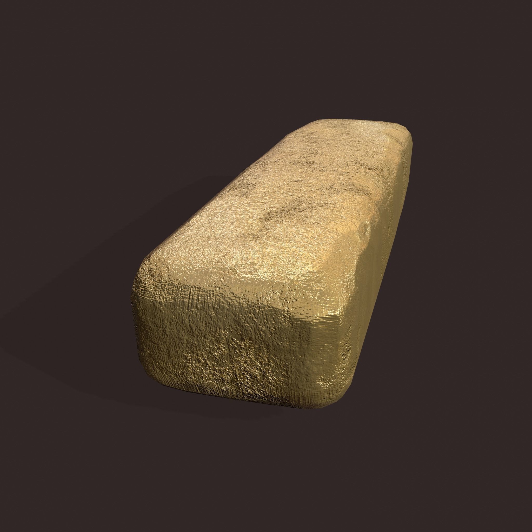 Gold Ingot Small  Low-poly 3D model_22