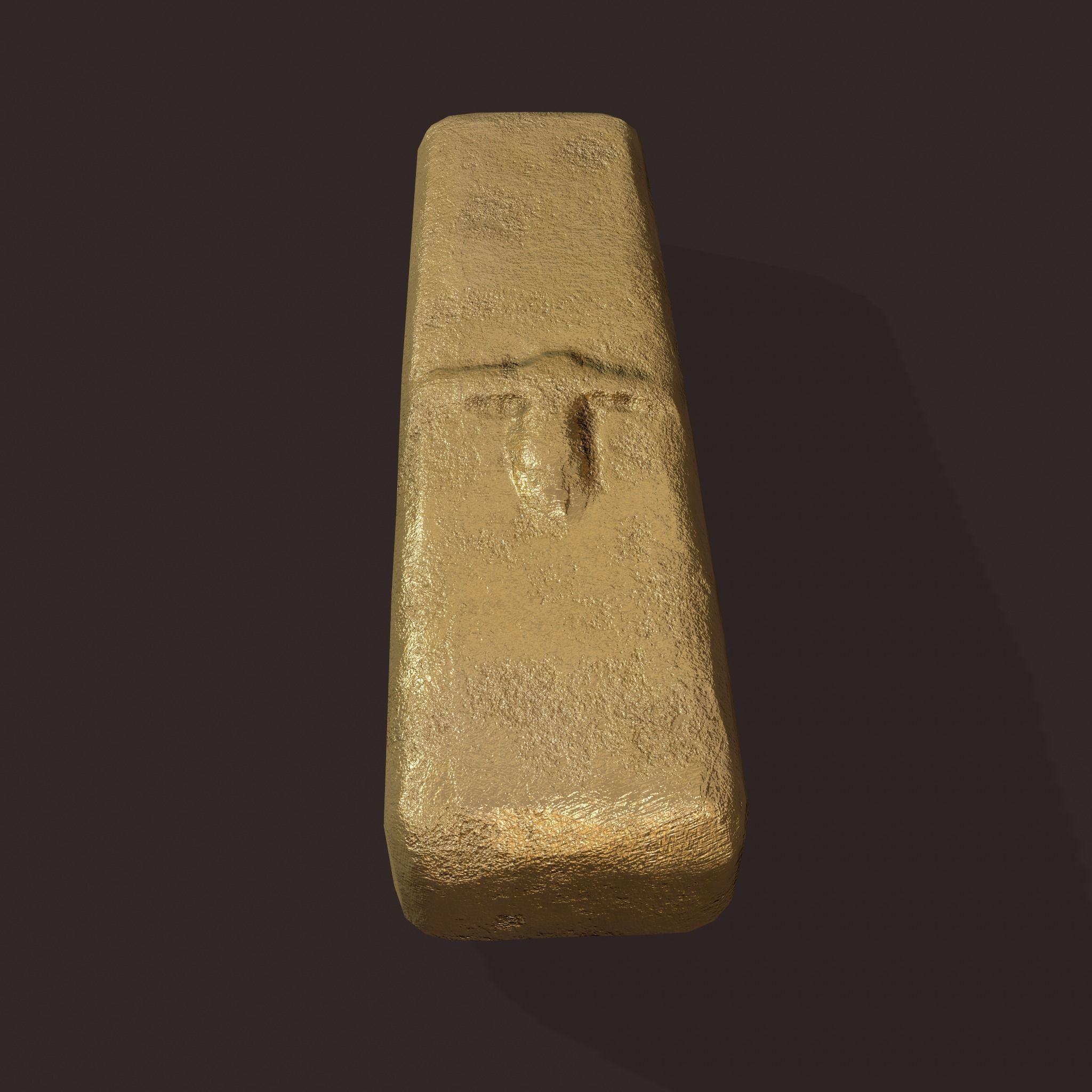 Gold Ingot Small  Low-poly 3D model_15