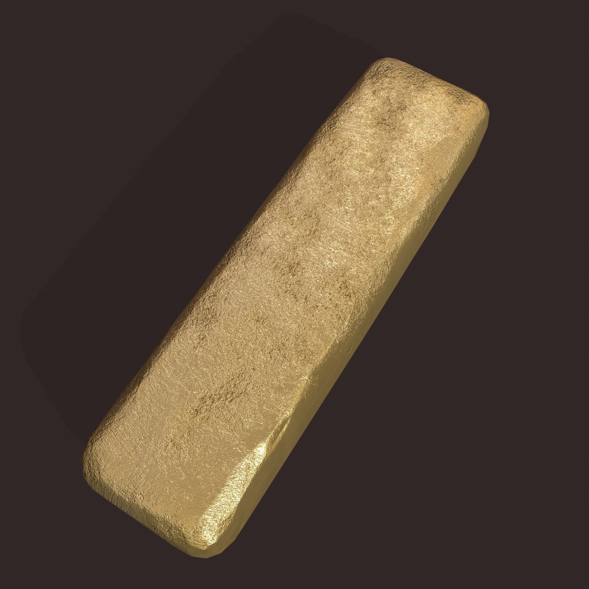Gold Ingot Small  Low-poly 3D model_20