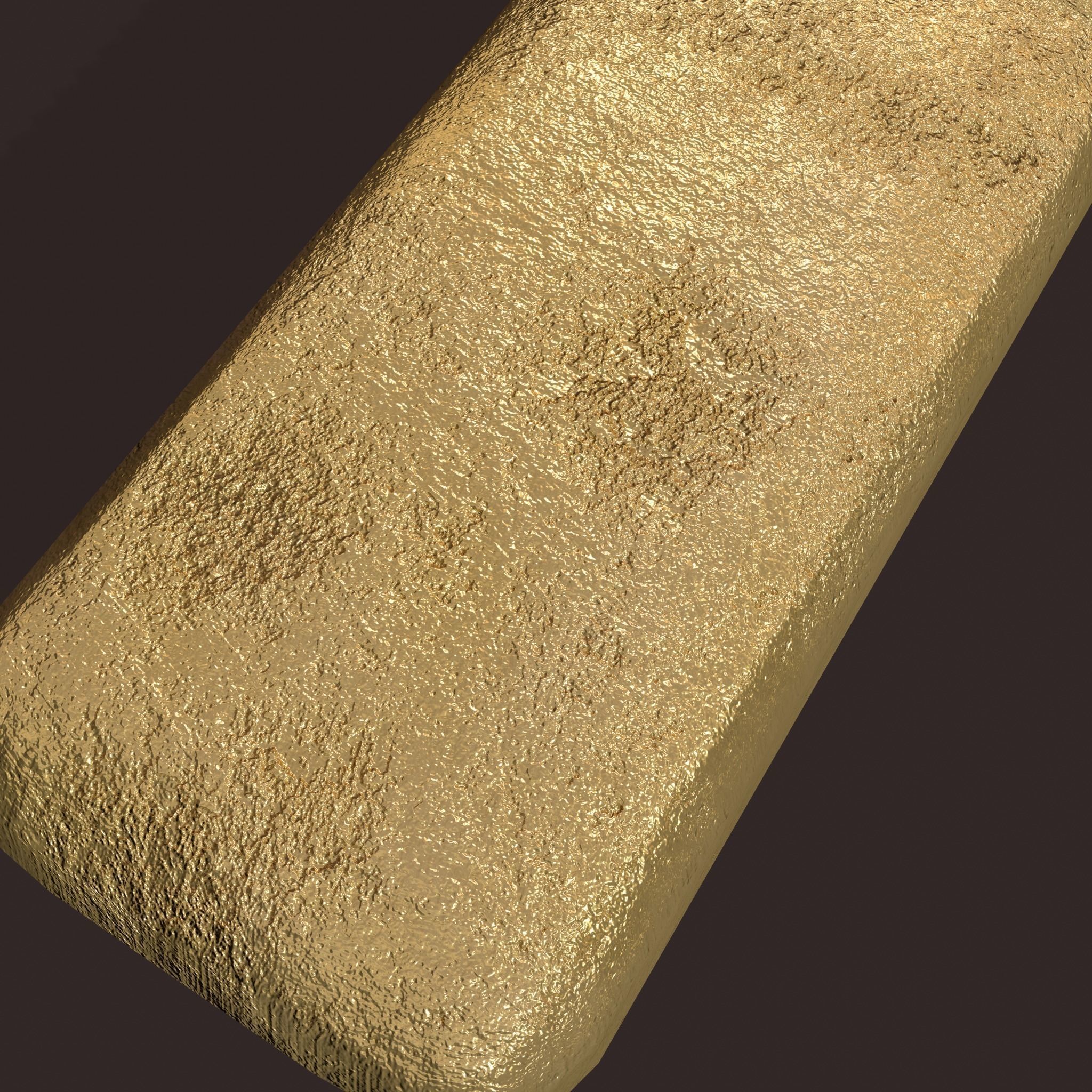 Gold Ingot Small  Low-poly 3D model_18