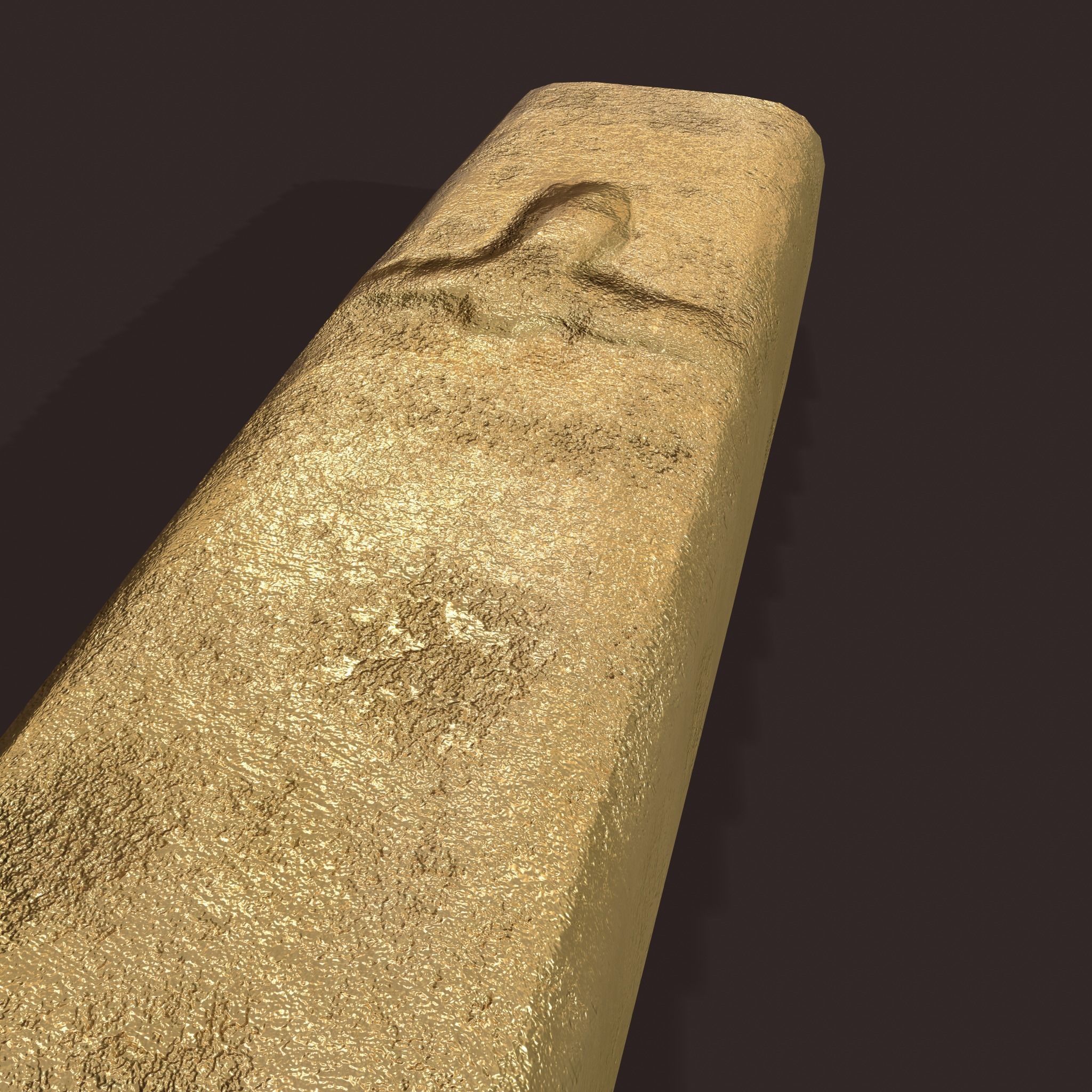 Gold Ingot Small  Low-poly 3D model_10