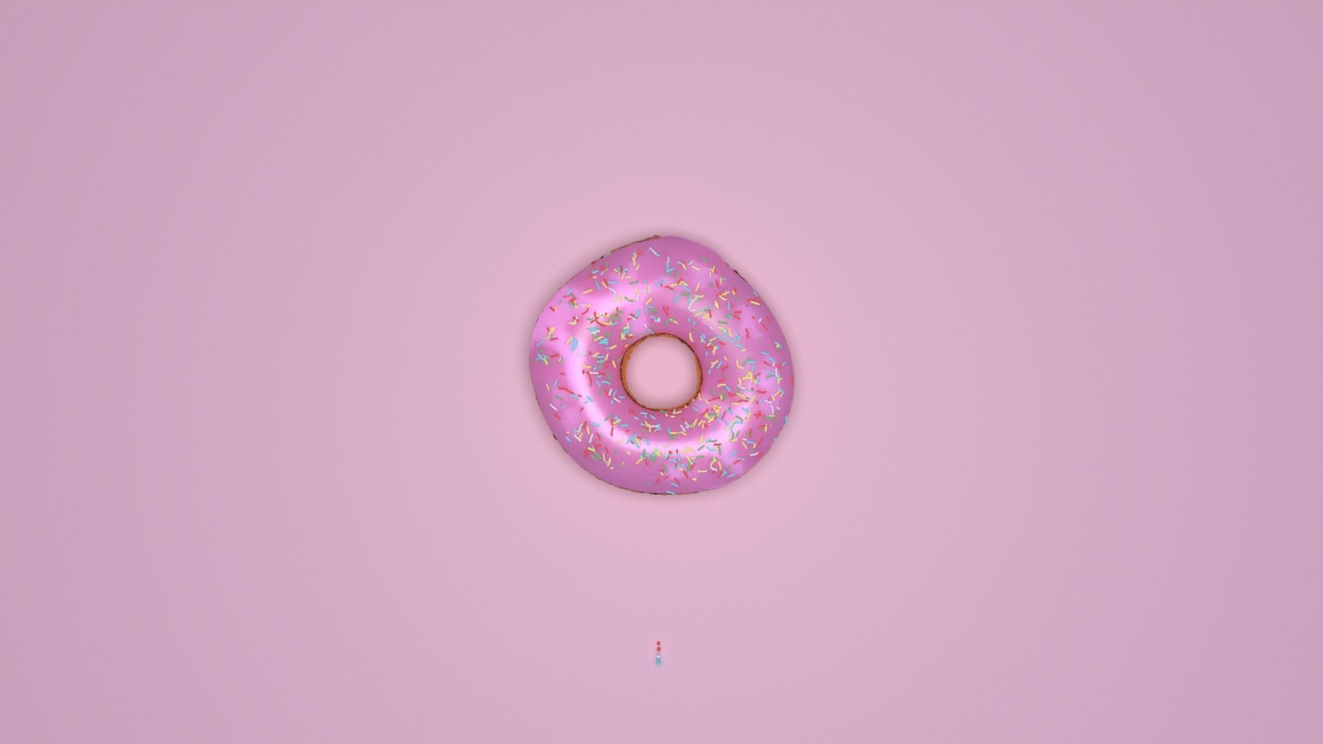 four donut  Free low-poly 3D model_7