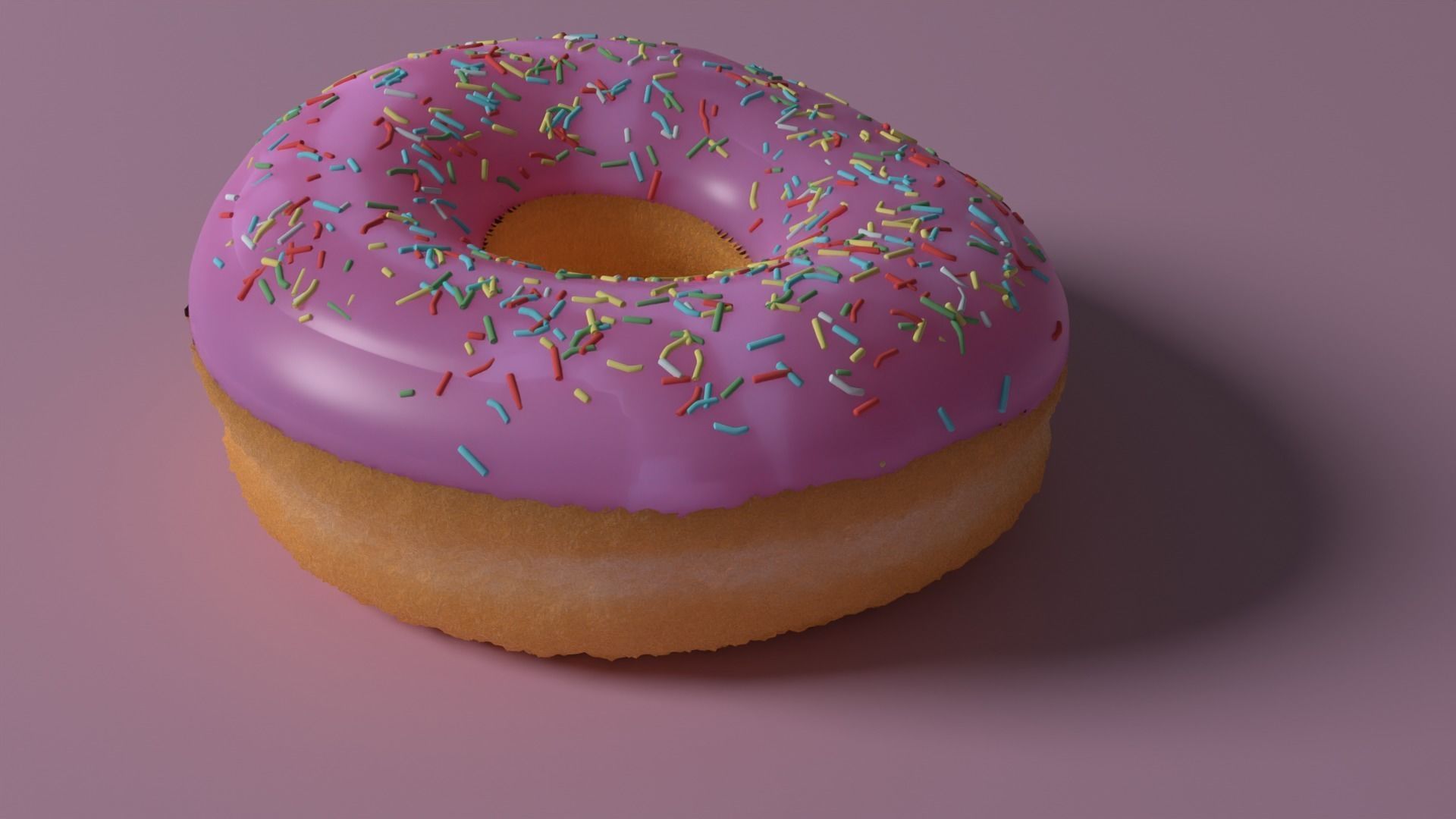 four donut  Free low-poly 3D model_6