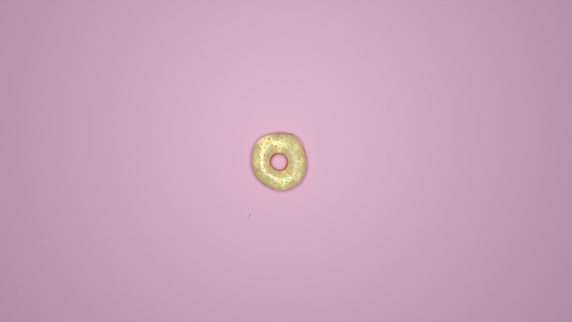four donut  Free low-poly 3D model_8