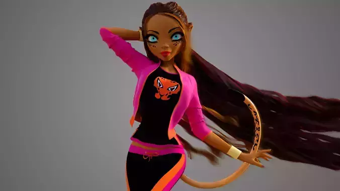 Cheetah DC Superhero Girls 3D model