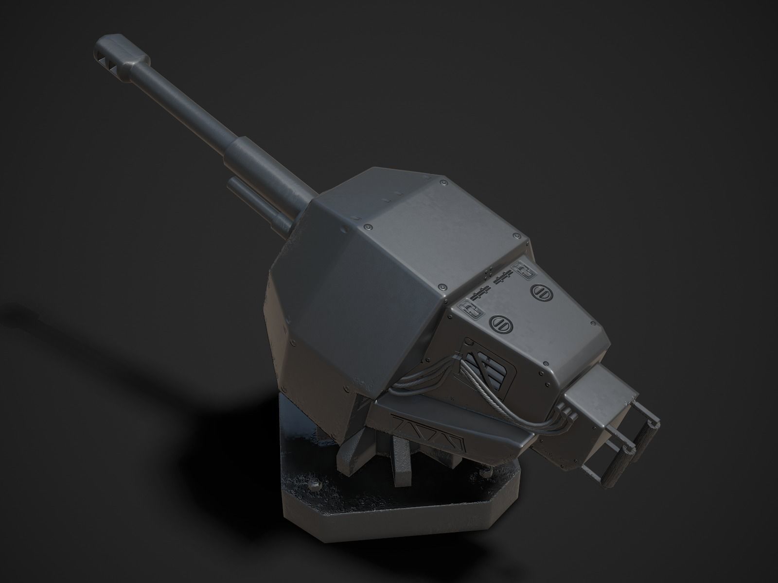 Turret Sentry Game Model Low-poly 3D model_9