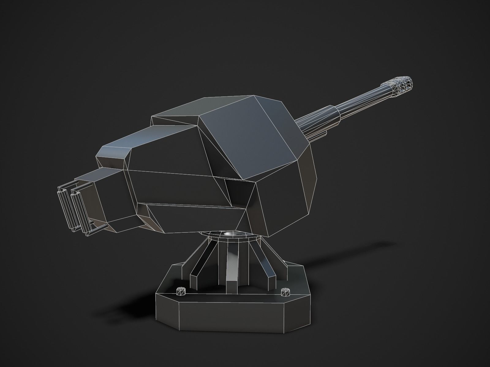 Turret Sentry Game Model Low-poly 3D model_10