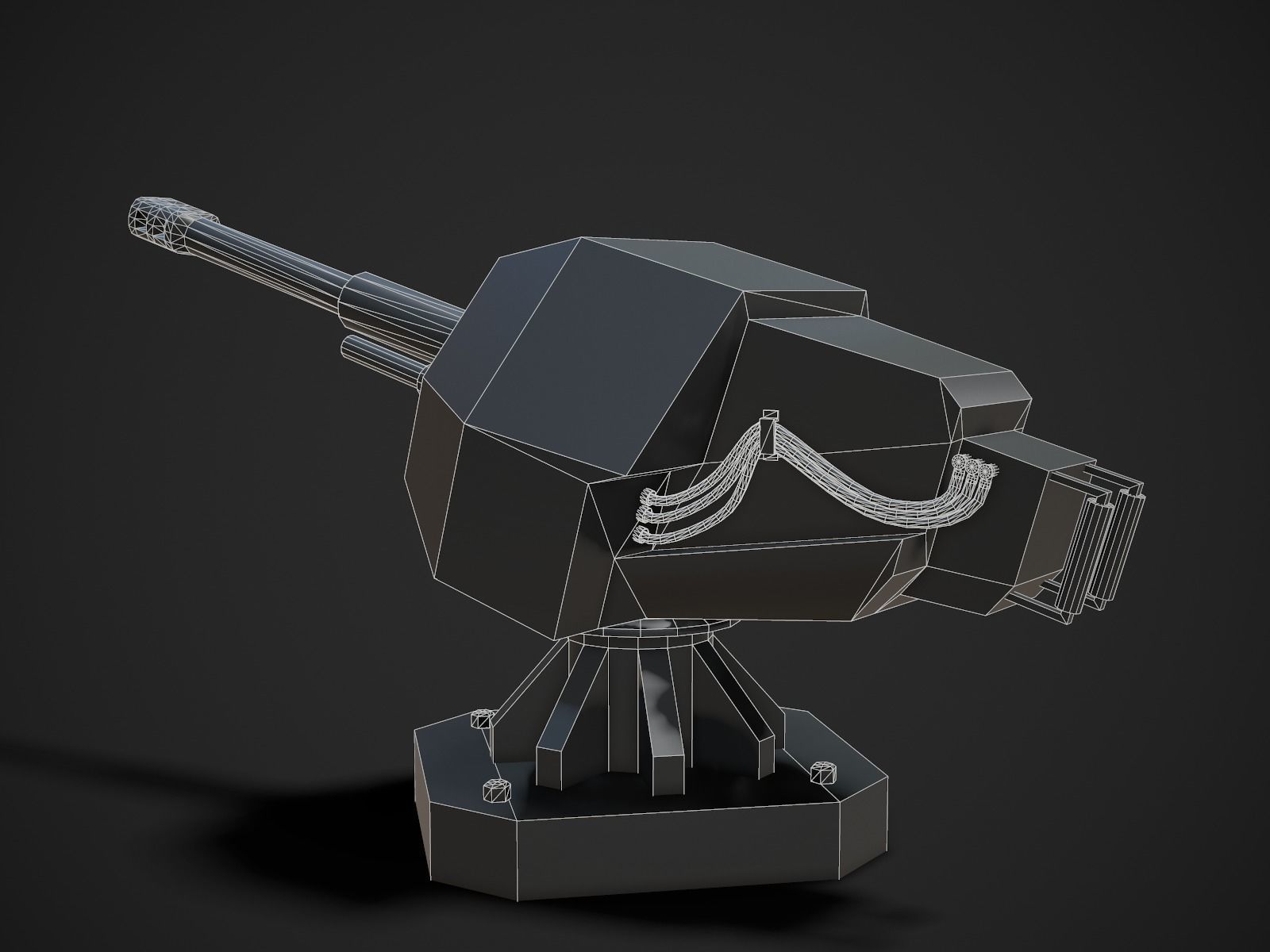 Turret Sentry Game Model Low-poly 3D model_11