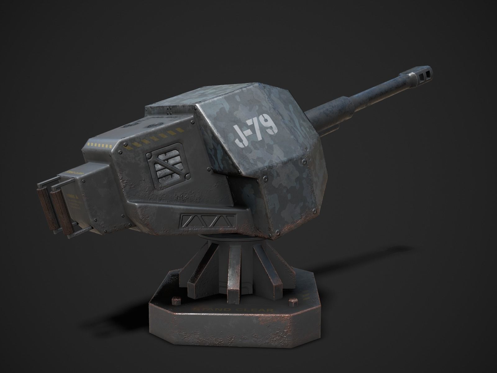 Turret Sentry Game Model Low-poly 3D model_8