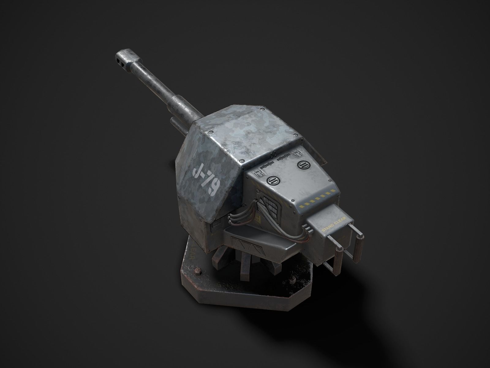 Turret Sentry Game Model Low-poly 3D model_4