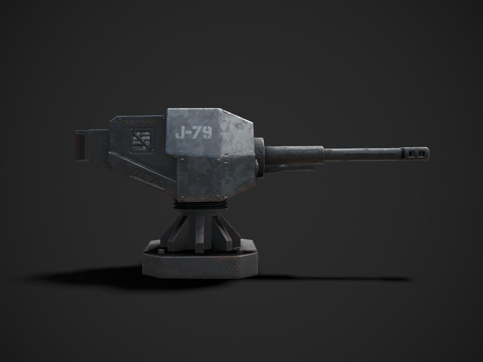 Turret Sentry Game Model Low-poly 3D model_2