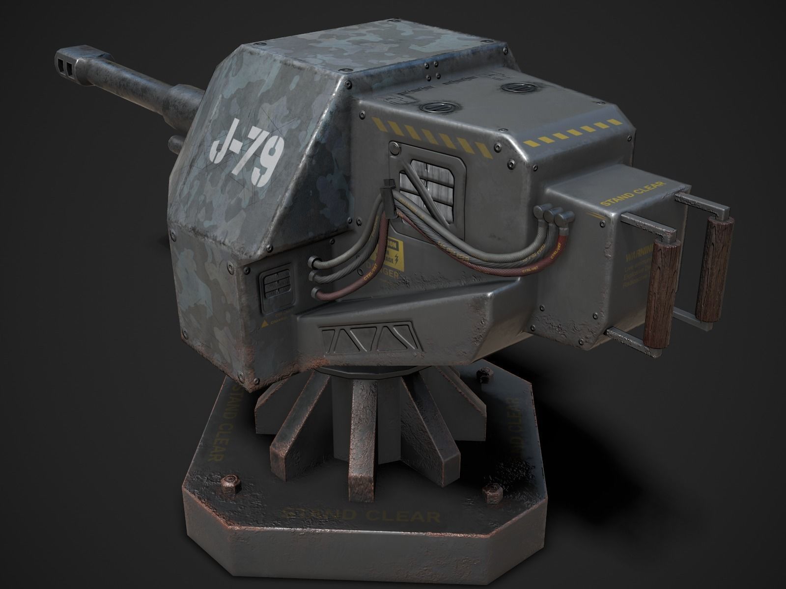Turret Sentry Game Model Low-poly 3D model_5