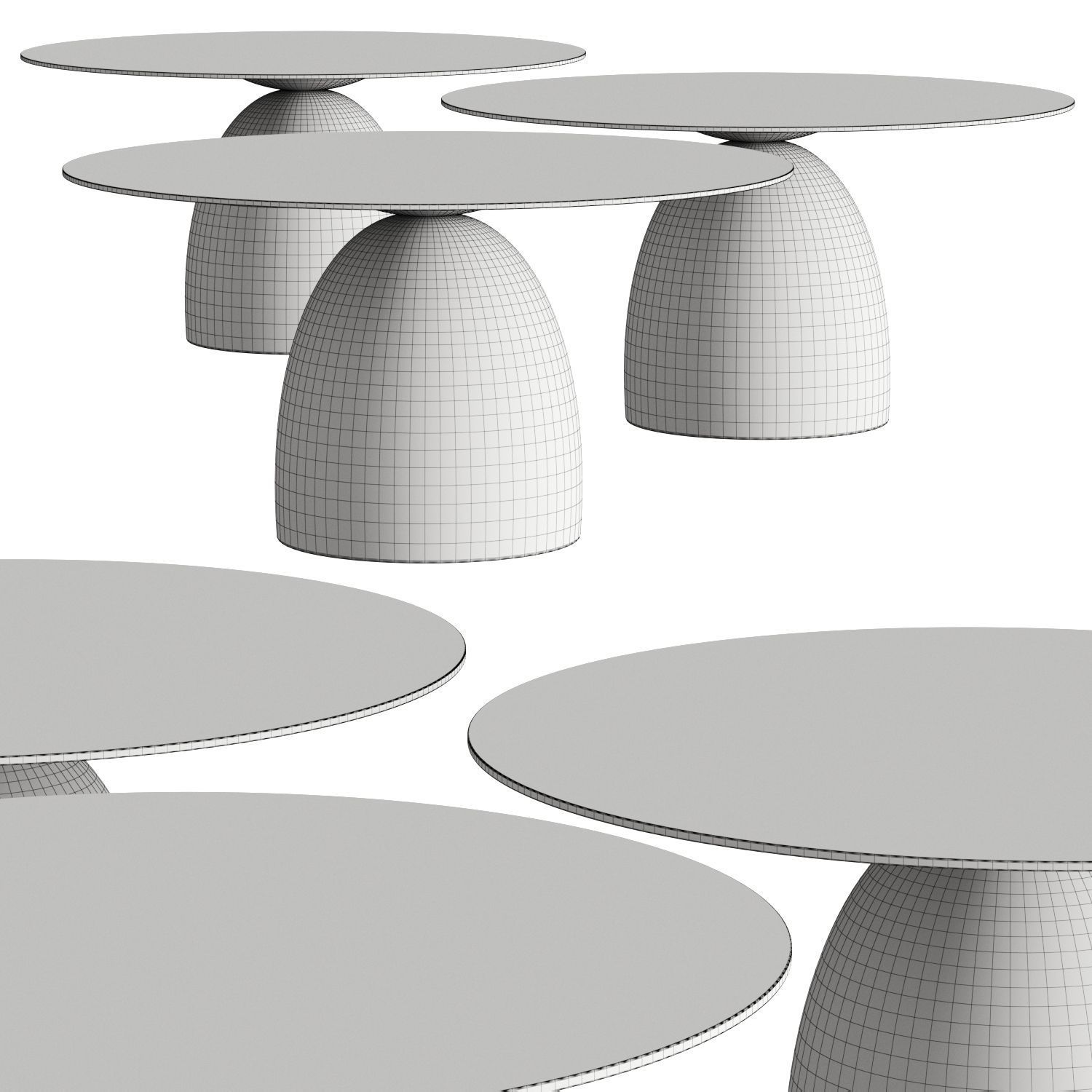 Lago Janeiro Round Tables 3D model_1