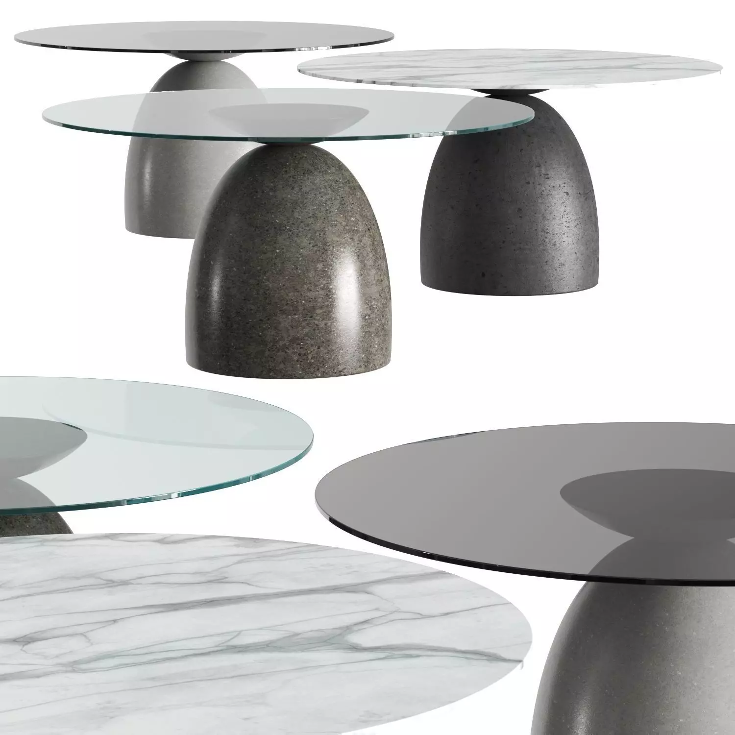 Lago Janeiro Round Tables 3D model_0