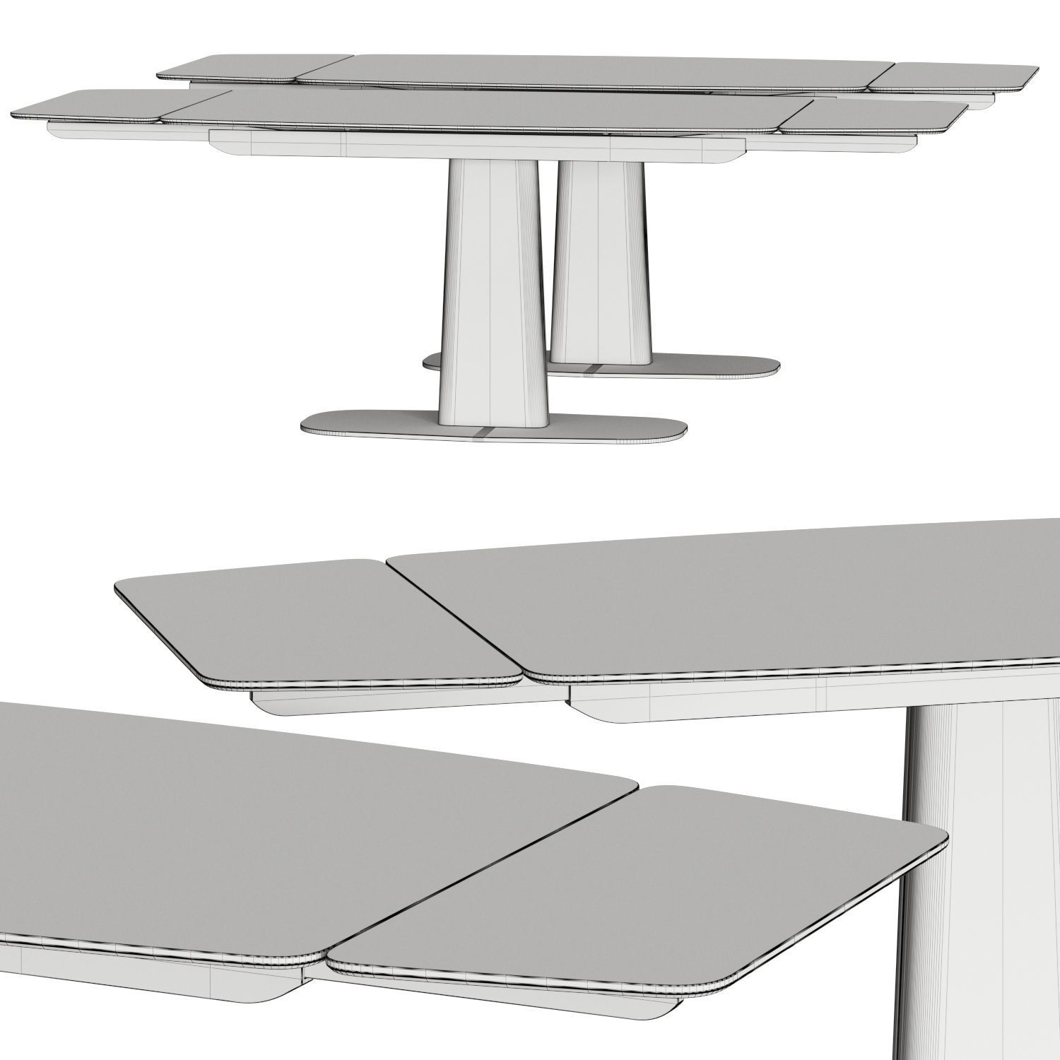 Cattelan Italia Linus Keramik Drive Dining Tables 3D model | CGTrader