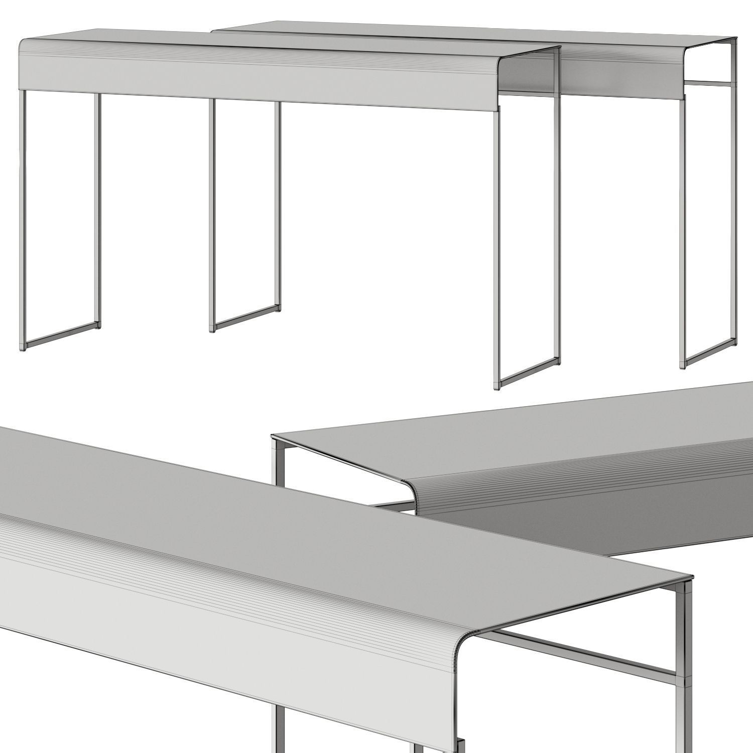 Sovet Italia Nido Console Tables 3D model_1