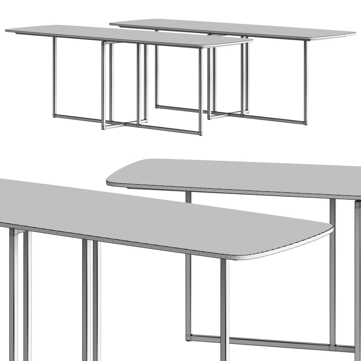 Meridiani Cole Console Tables 3D model_1