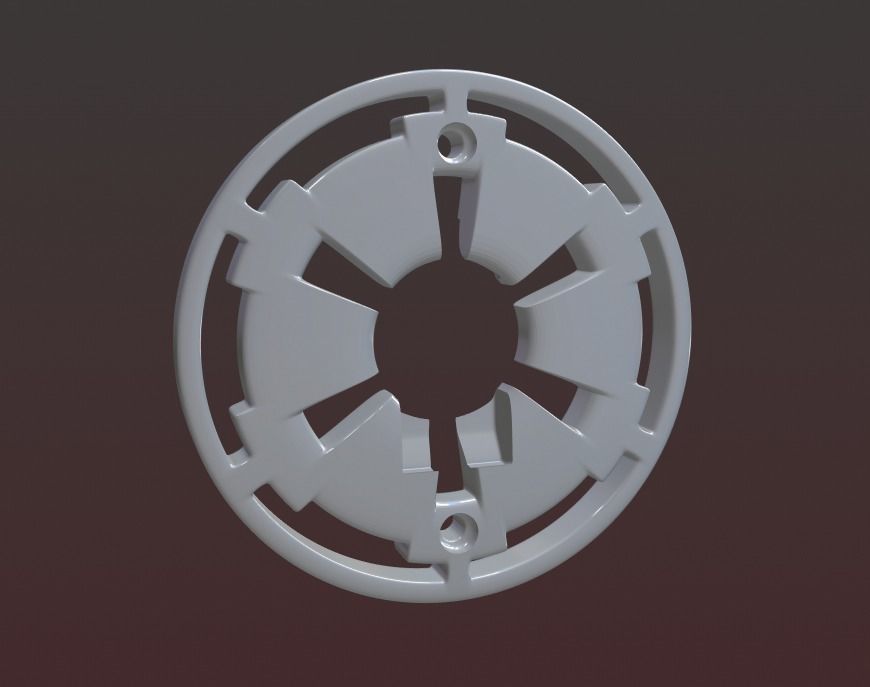 Helmet wall mount Galactic Empire Logo more styles easy printing 3D print model_6