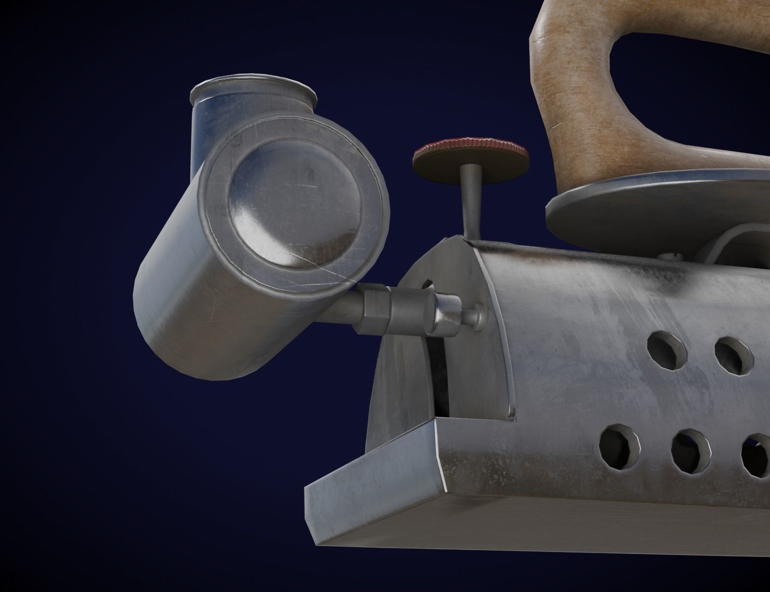 Old Vintage Iron Low-poly 3D model_3