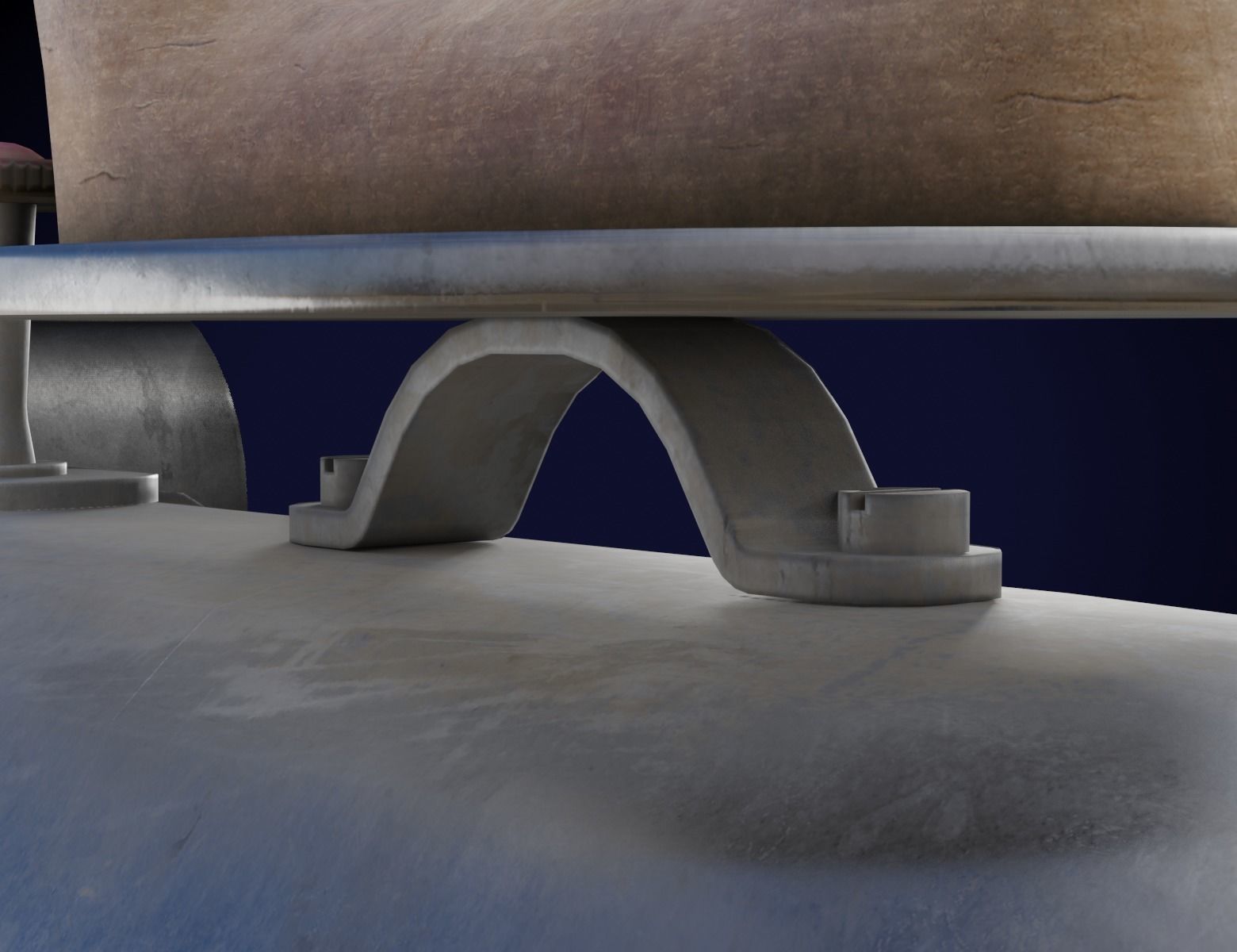 Old Vintage Iron Low-poly 3D model_4