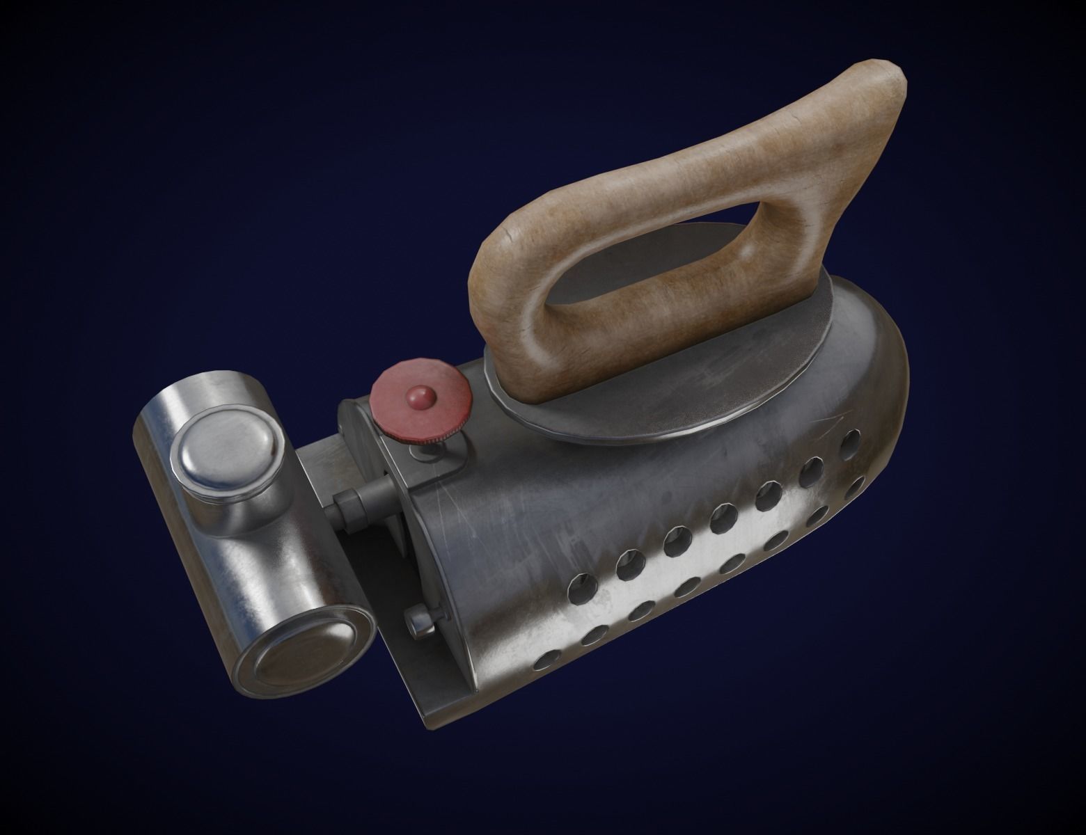 Old Vintage Iron Low-poly 3D model_2