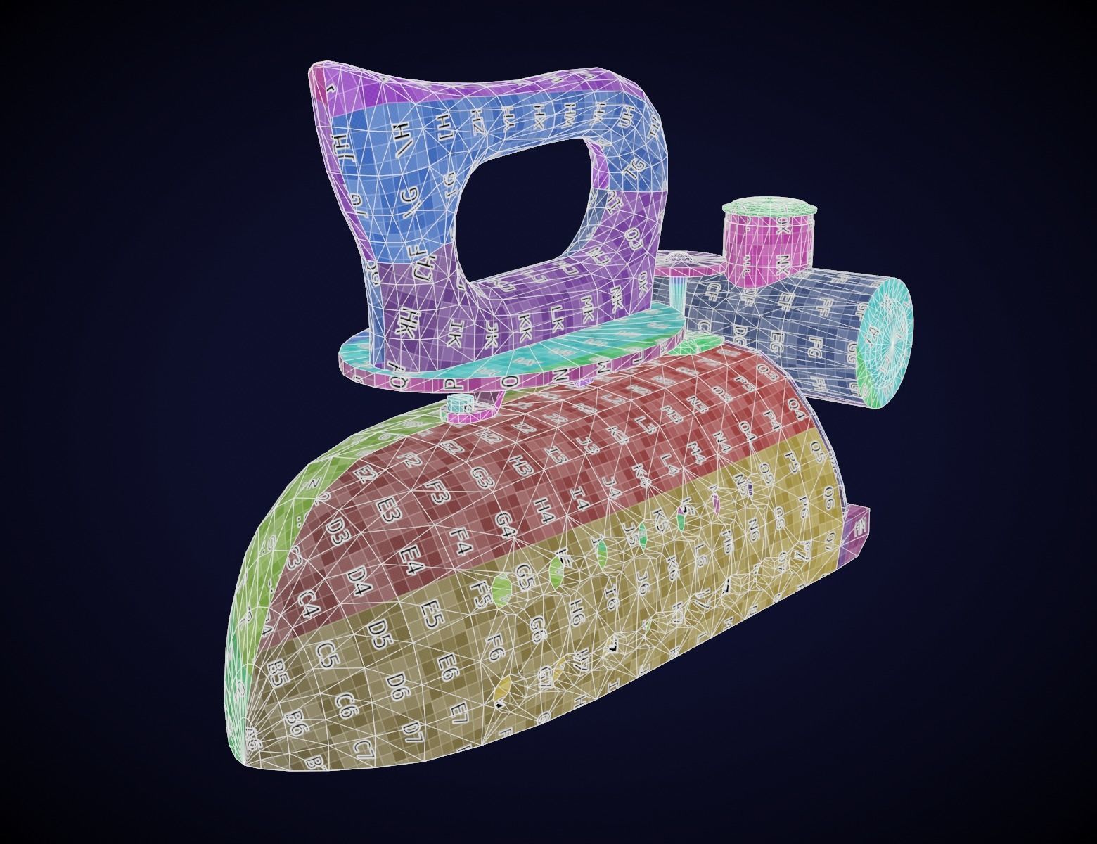 Old Vintage Iron Low-poly 3D model_10