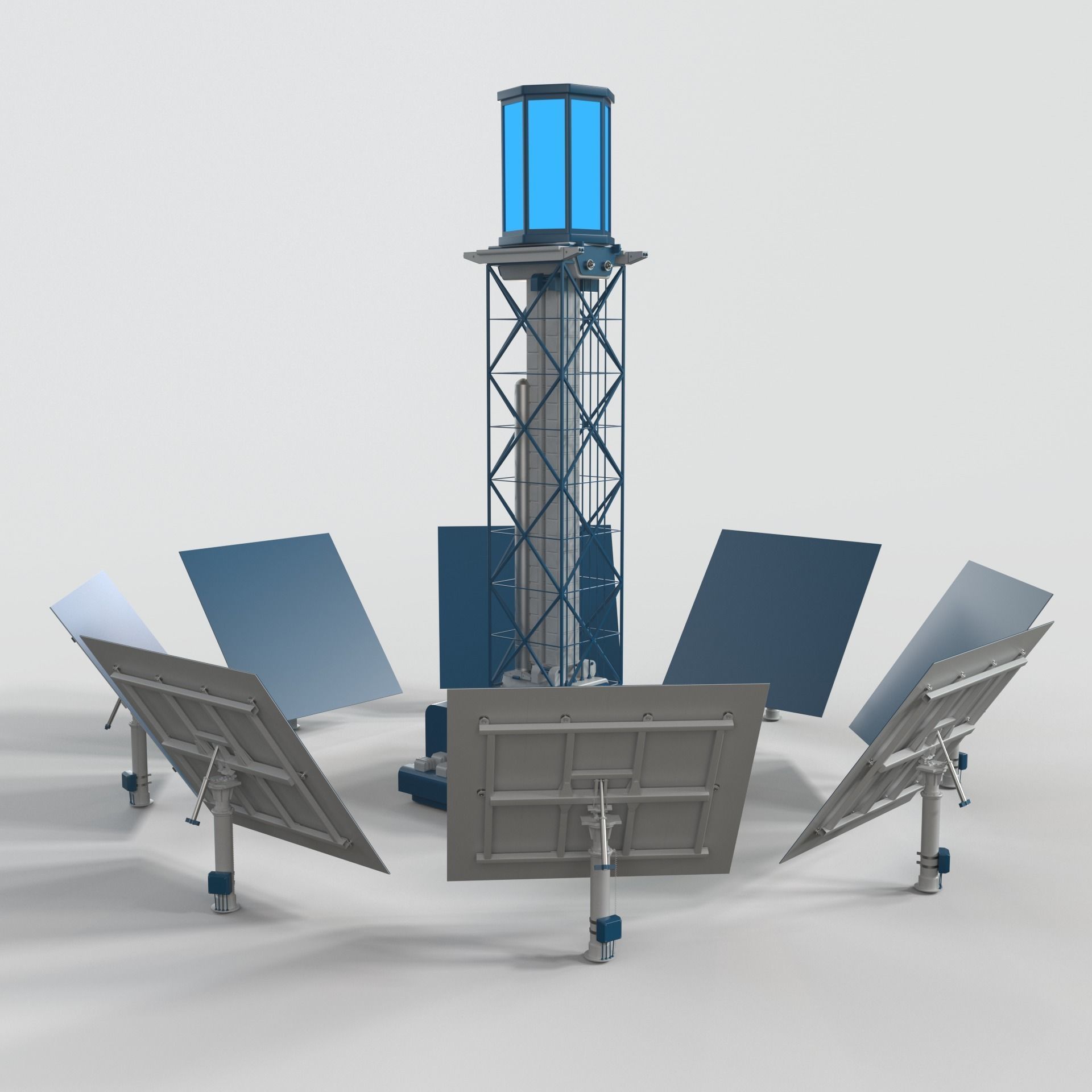 Solar Tower 3D model_1