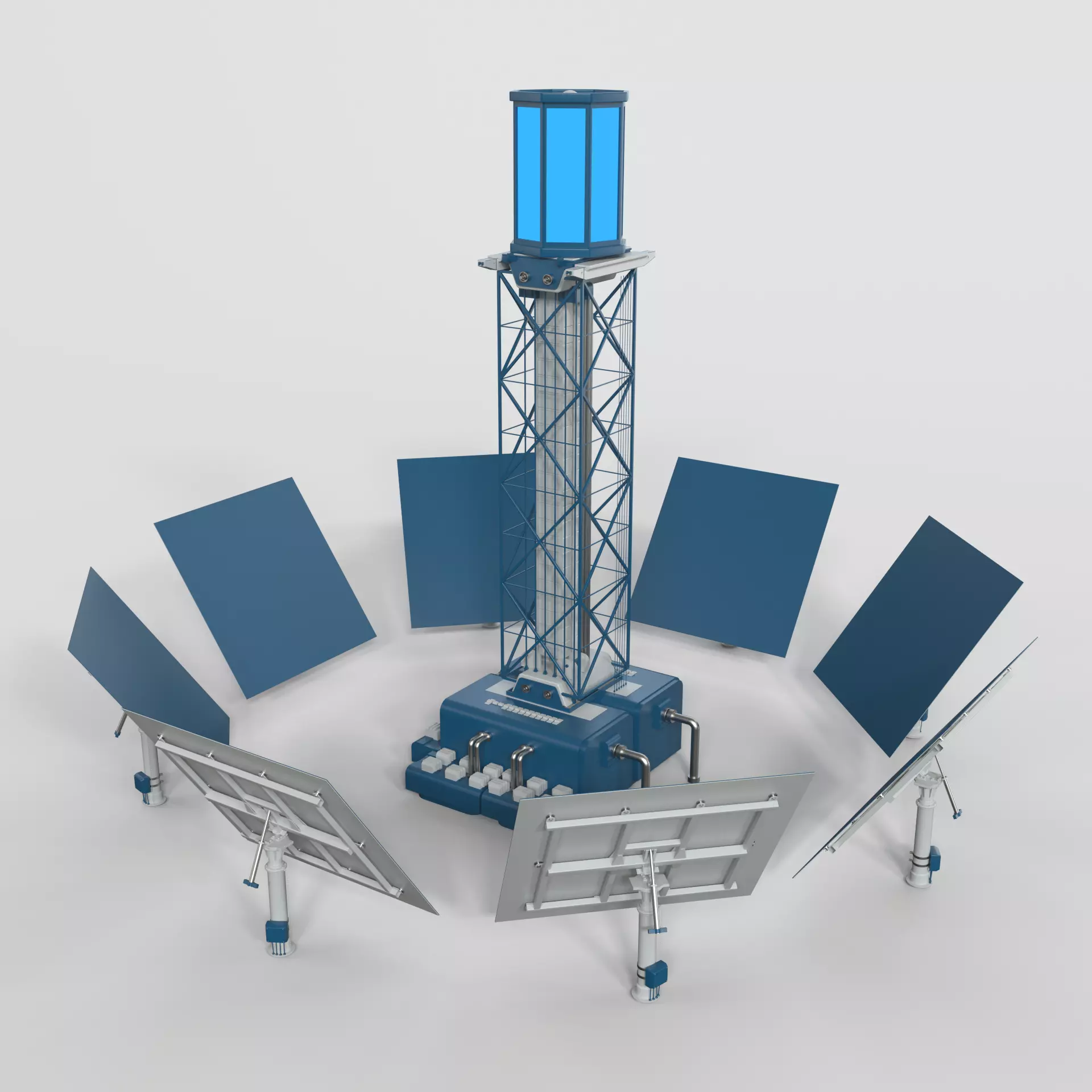 Solar Tower 3D model_0