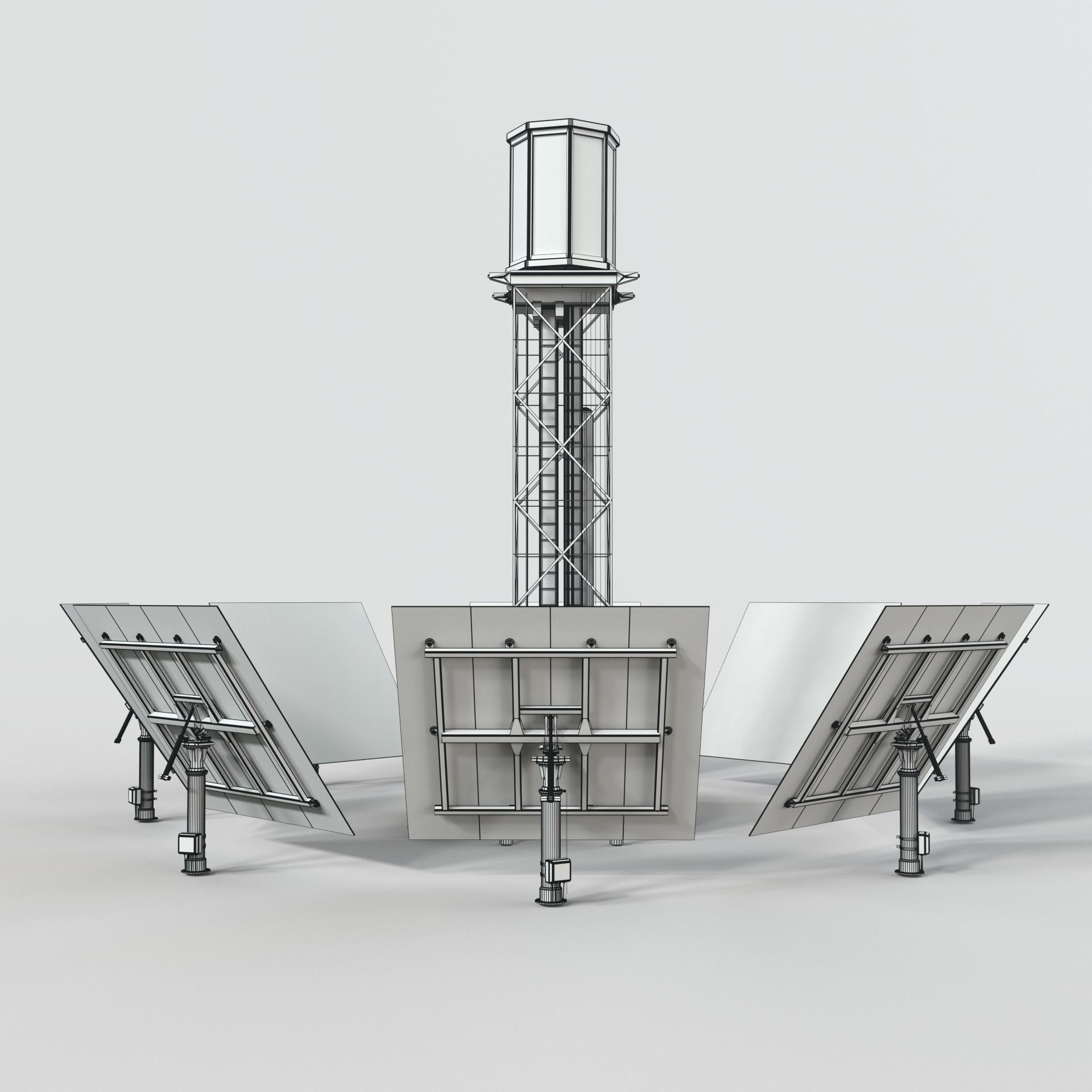 Solar Tower 3D model_6