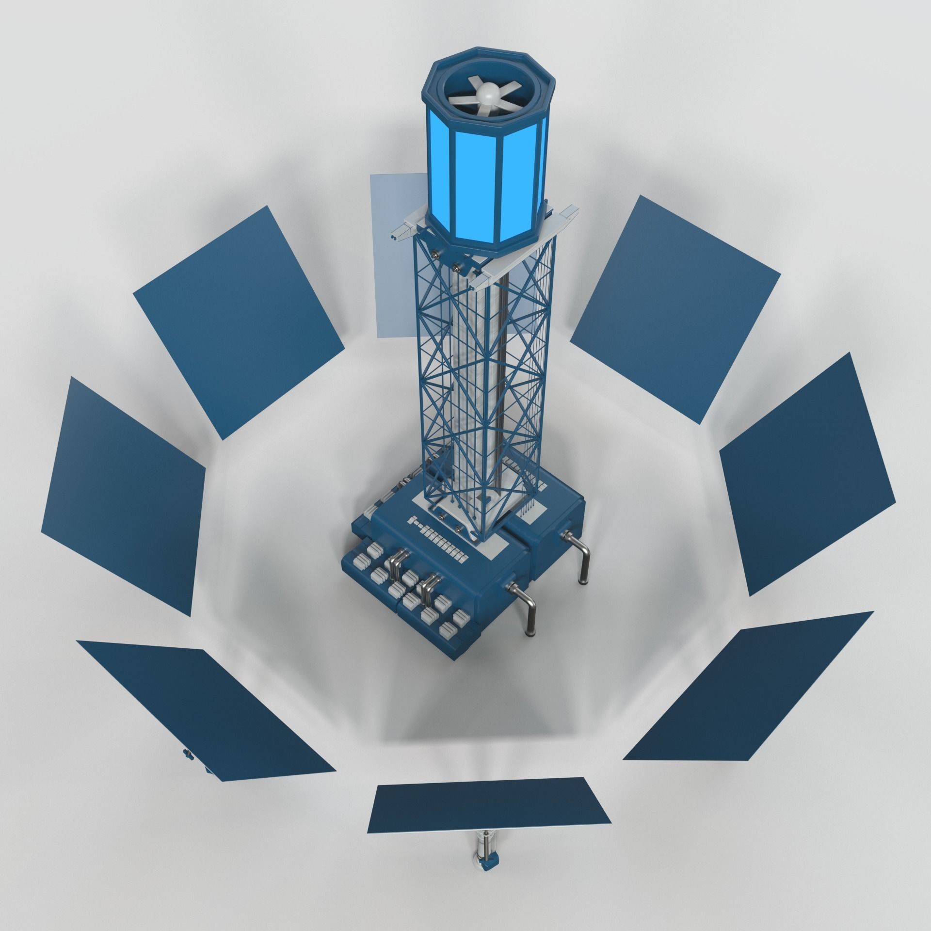 Solar Tower 3D model_2