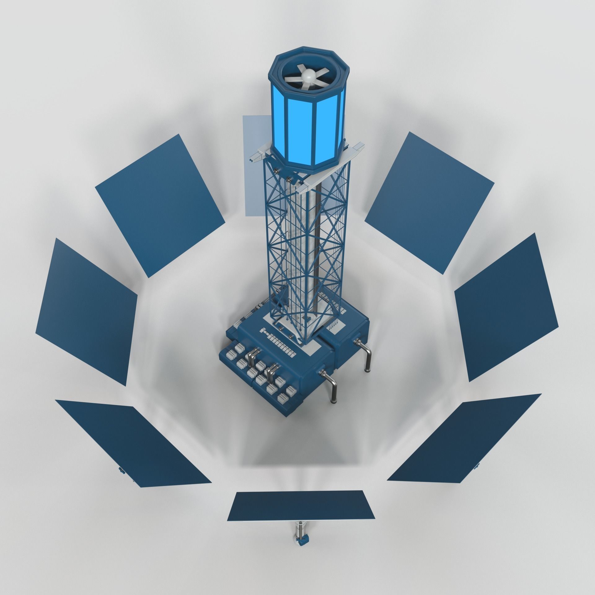 Solar Tower 3D model_4