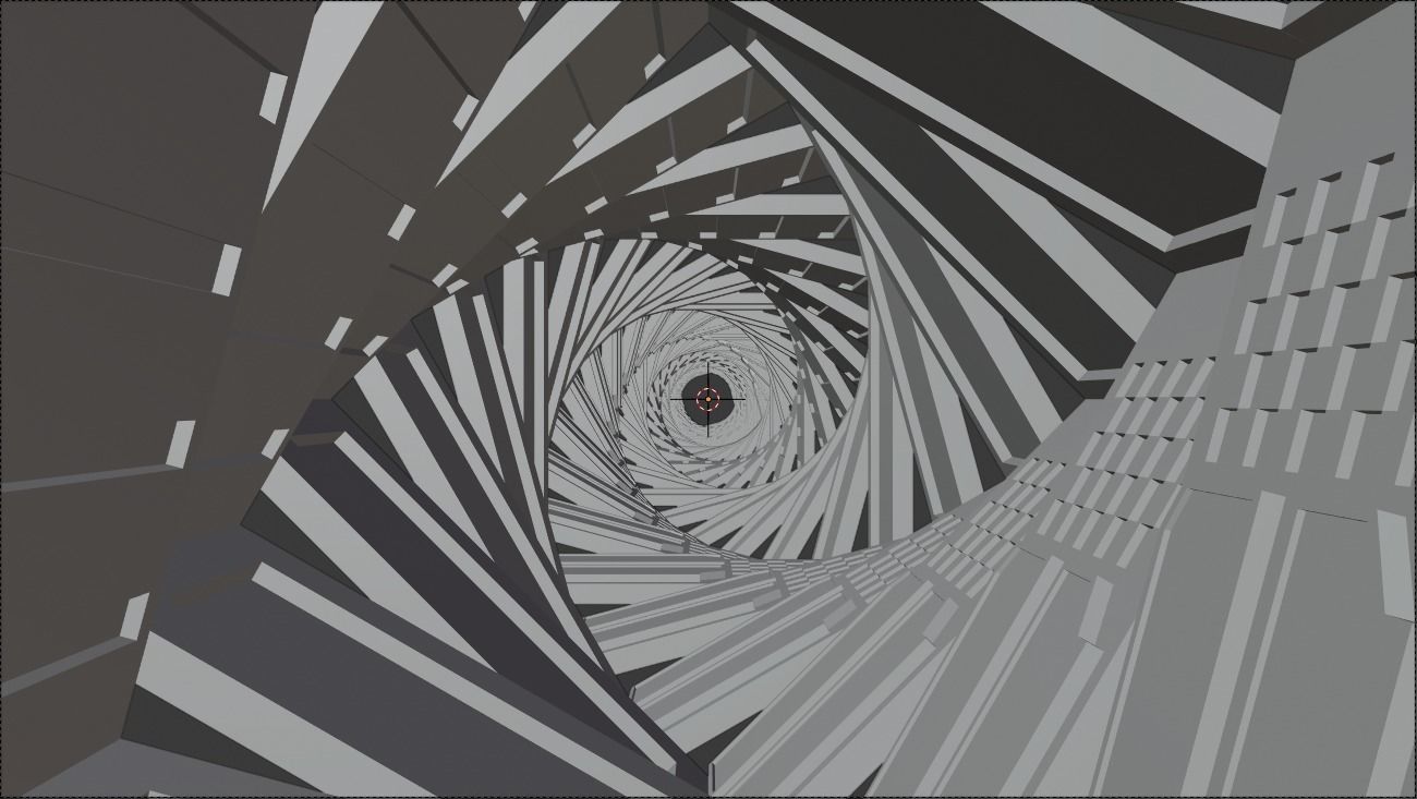 Abstract Sci-Fi Looping Animation Low-poly 3D model_2