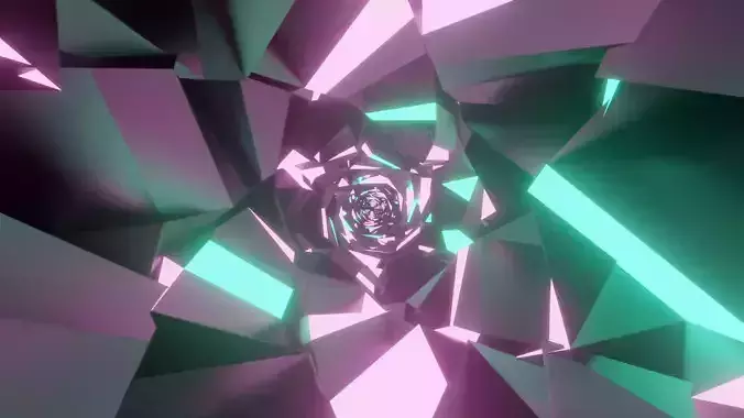 Abstract Geometric Looping Animation Low-poly 3D model