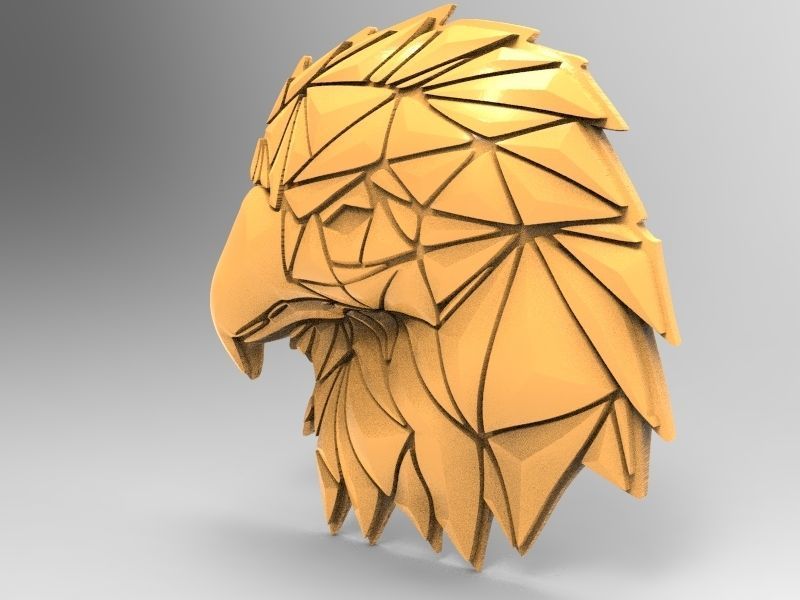 Geometric eagle 3D print model_1