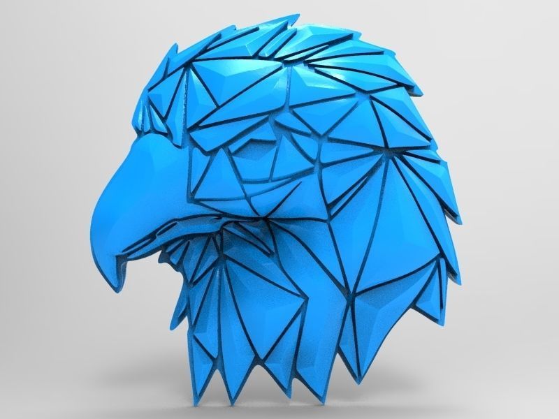 Geometric eagle 3D print model_3