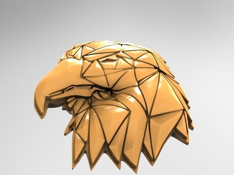 Geometric eagle 3D print model_2