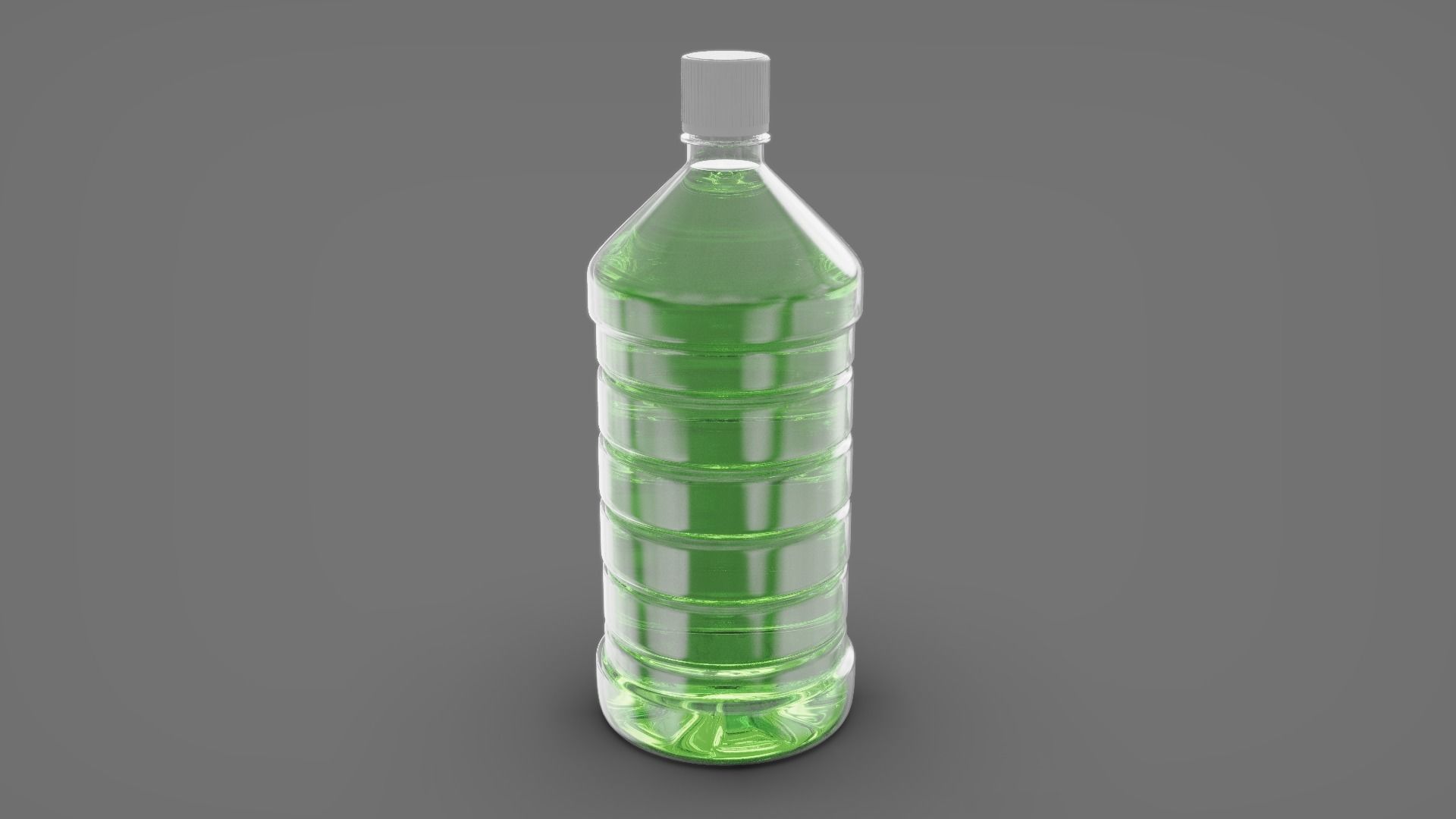 Plastic Bottles  - 2 Pieces 3D model_1