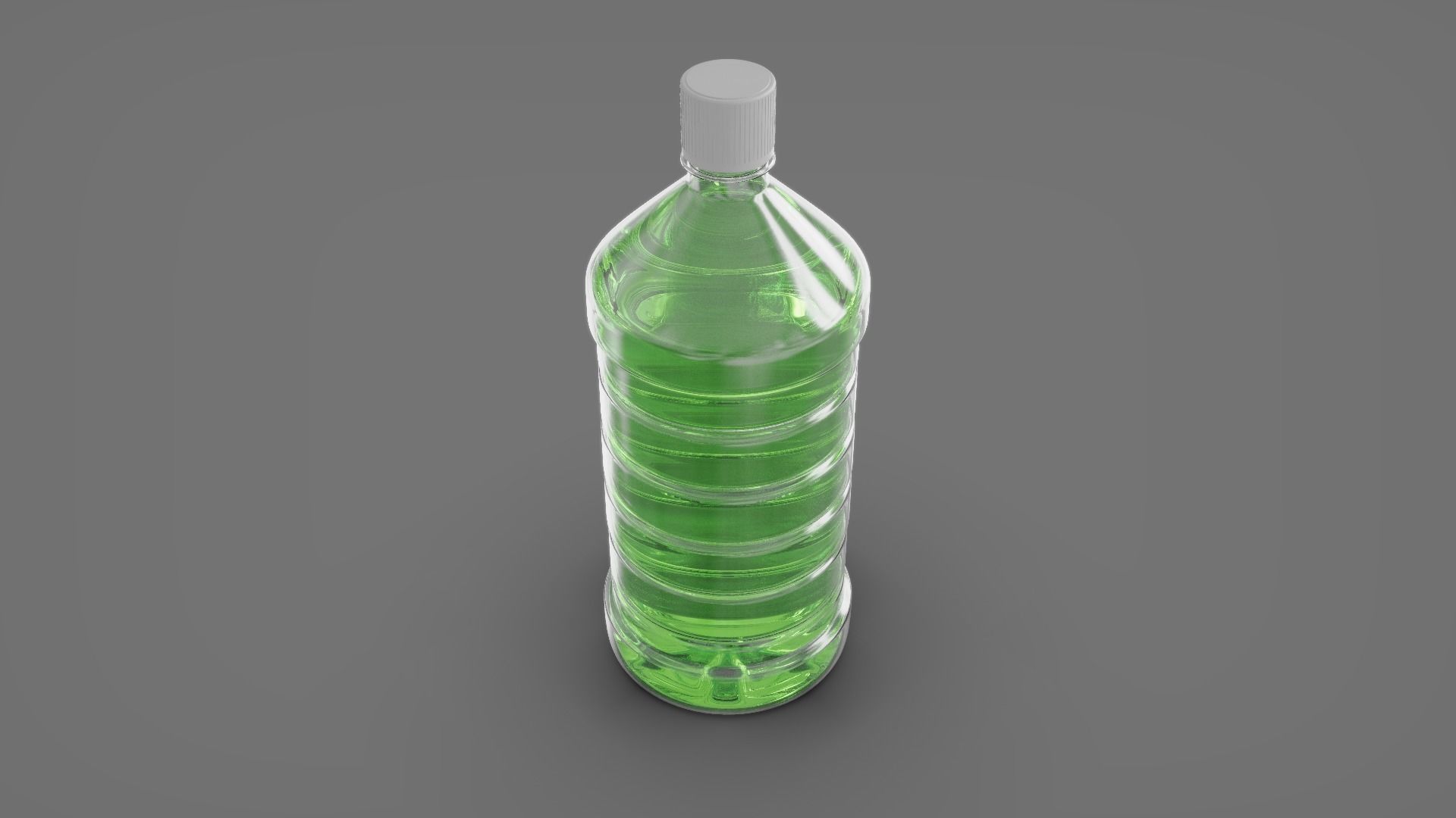 Plastic Bottles  - 2 Pieces 3D model_2