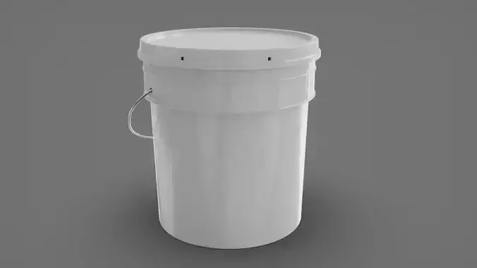 Plastic Paint Bucket 3D model
