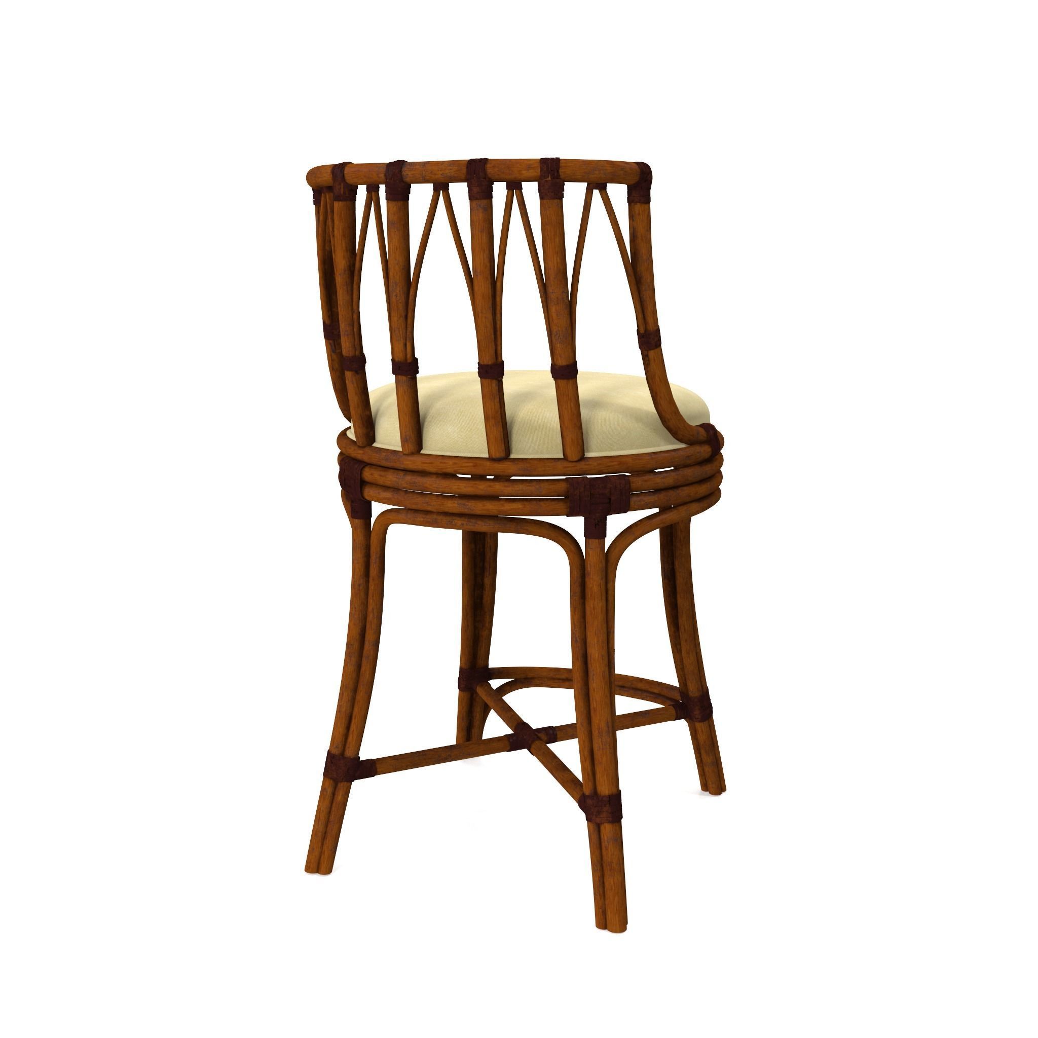 Stool bahama style 3D model_4