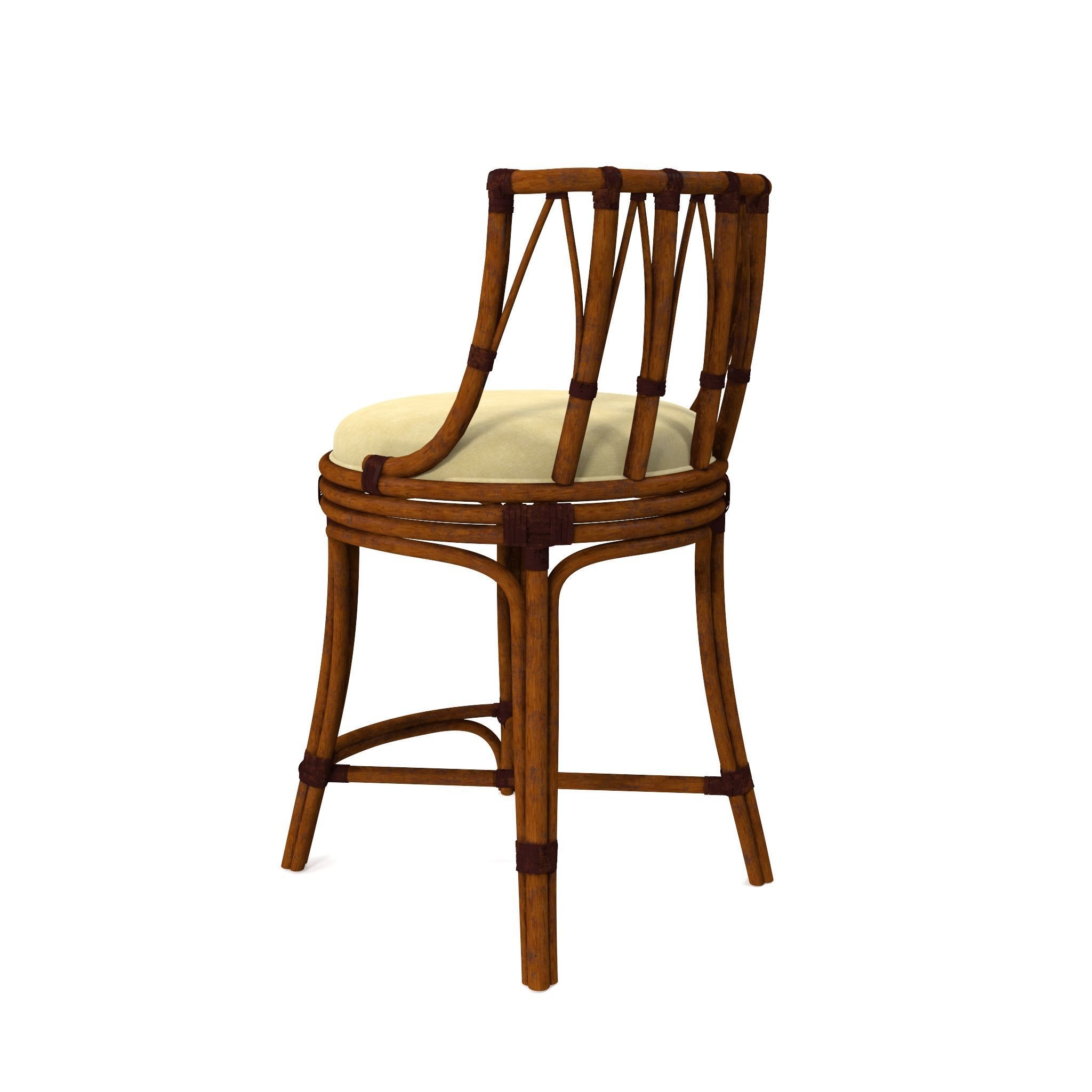 Stool bahama style 3D model_3
