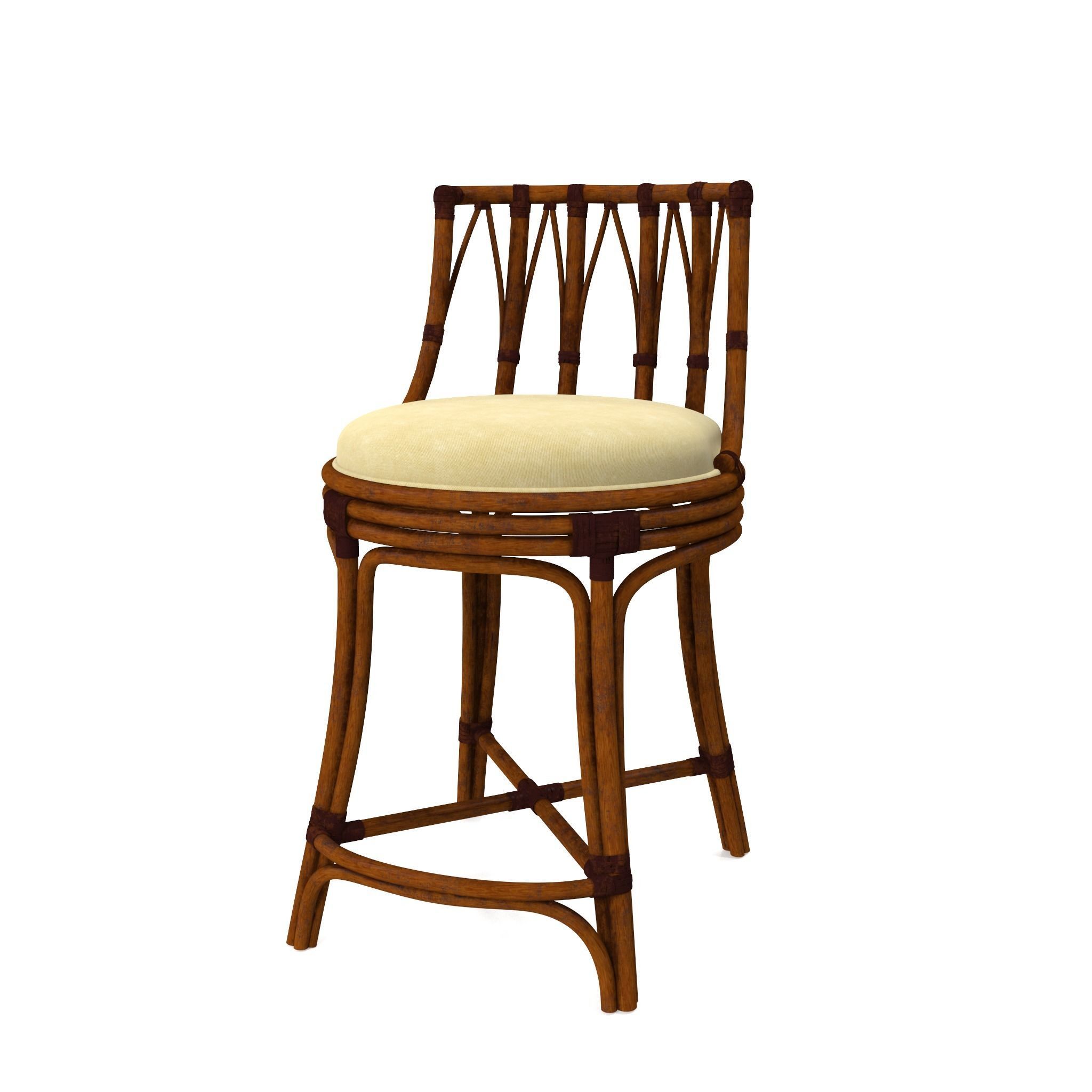 Stool bahama style 3D model_2