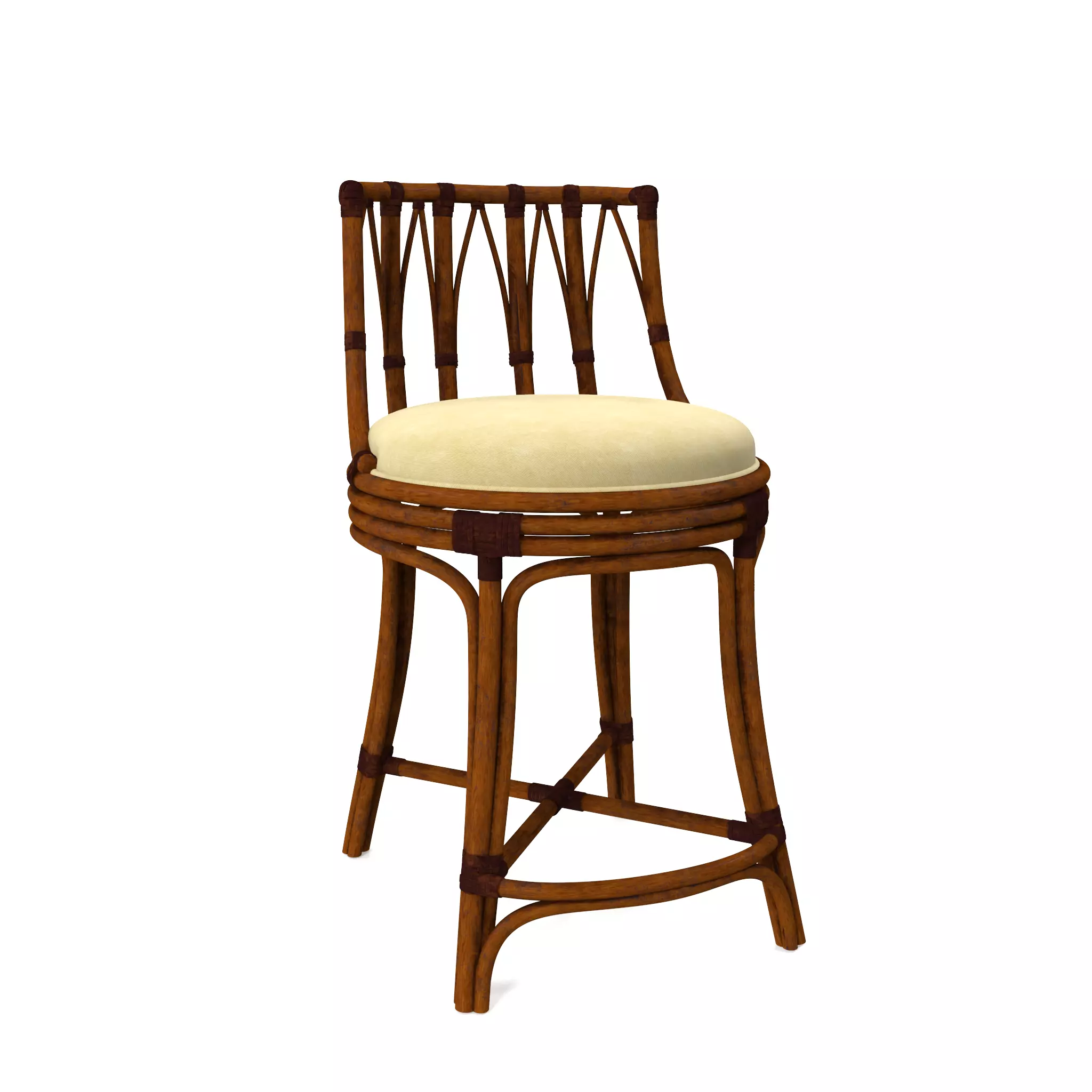 Stool bahama style 3D model_0