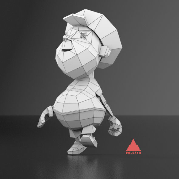 Cartoon boy low poly rigged and animated game character Low-poly 3D model_6
