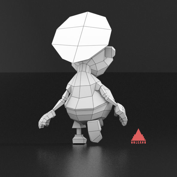 Cartoon boy low poly rigged and animated game character Low-poly 3D model_14