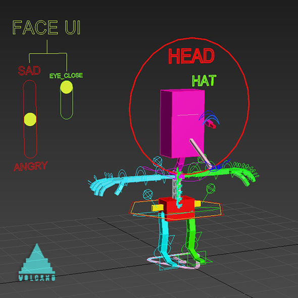 Cartoon boy low poly rigged and animated game character Low-poly 3D model_10