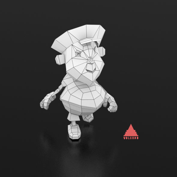 Cartoon boy low poly rigged and animated game character Low-poly 3D model_8