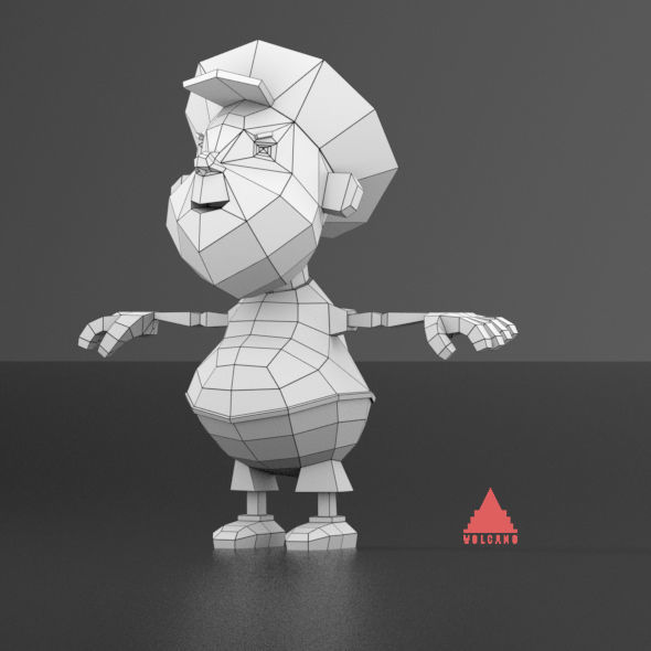Cartoon boy low poly rigged and animated game character Low-poly 3D model_12