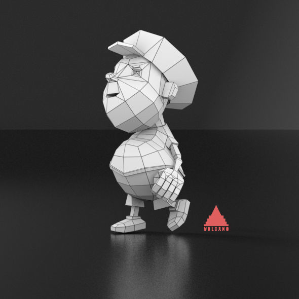 Cartoon boy low poly rigged and animated game character Low-poly 3D model_4
