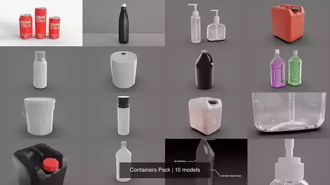 Containers Pack 3D Model Collection